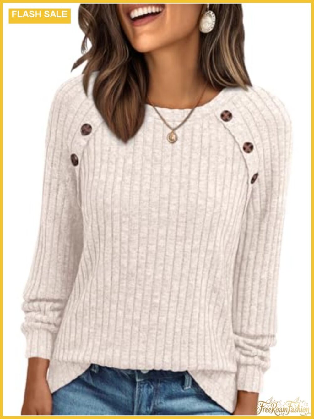 Womens Long Sleeve Top Crew Neck Relaxed Fit Pullover Business Casual Blouse